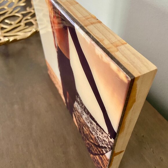 Handcrafted Woman on a Beach Photo Wall Art on Wood with Epoxy Finish 8x10 - Picture 2 of 10